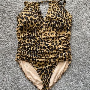 Leopard one piece bathing suit